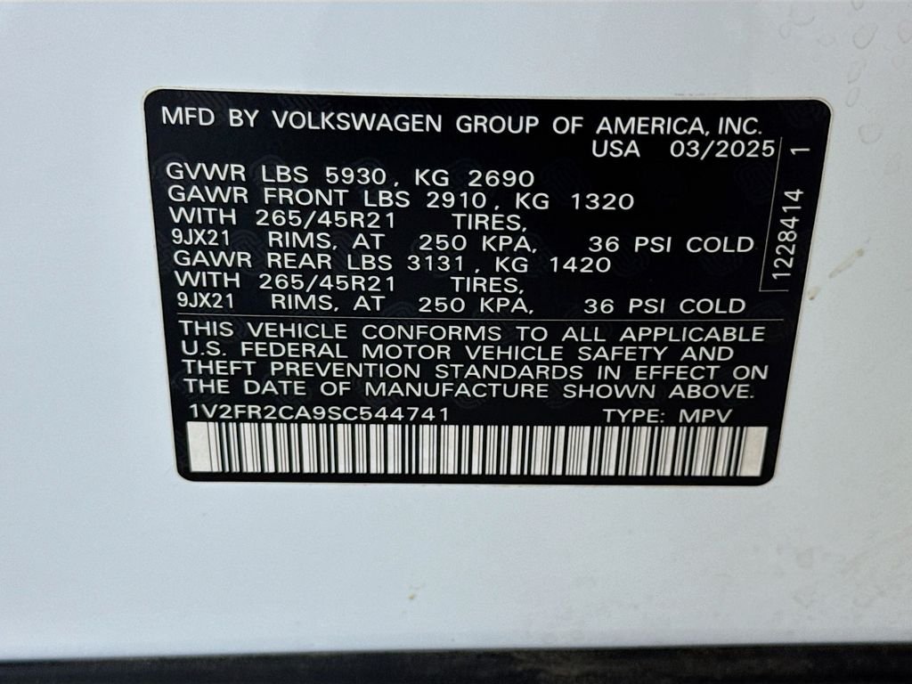 Used 2025 White Volkswagen 2.0T SEL Premium R-Line image 44
