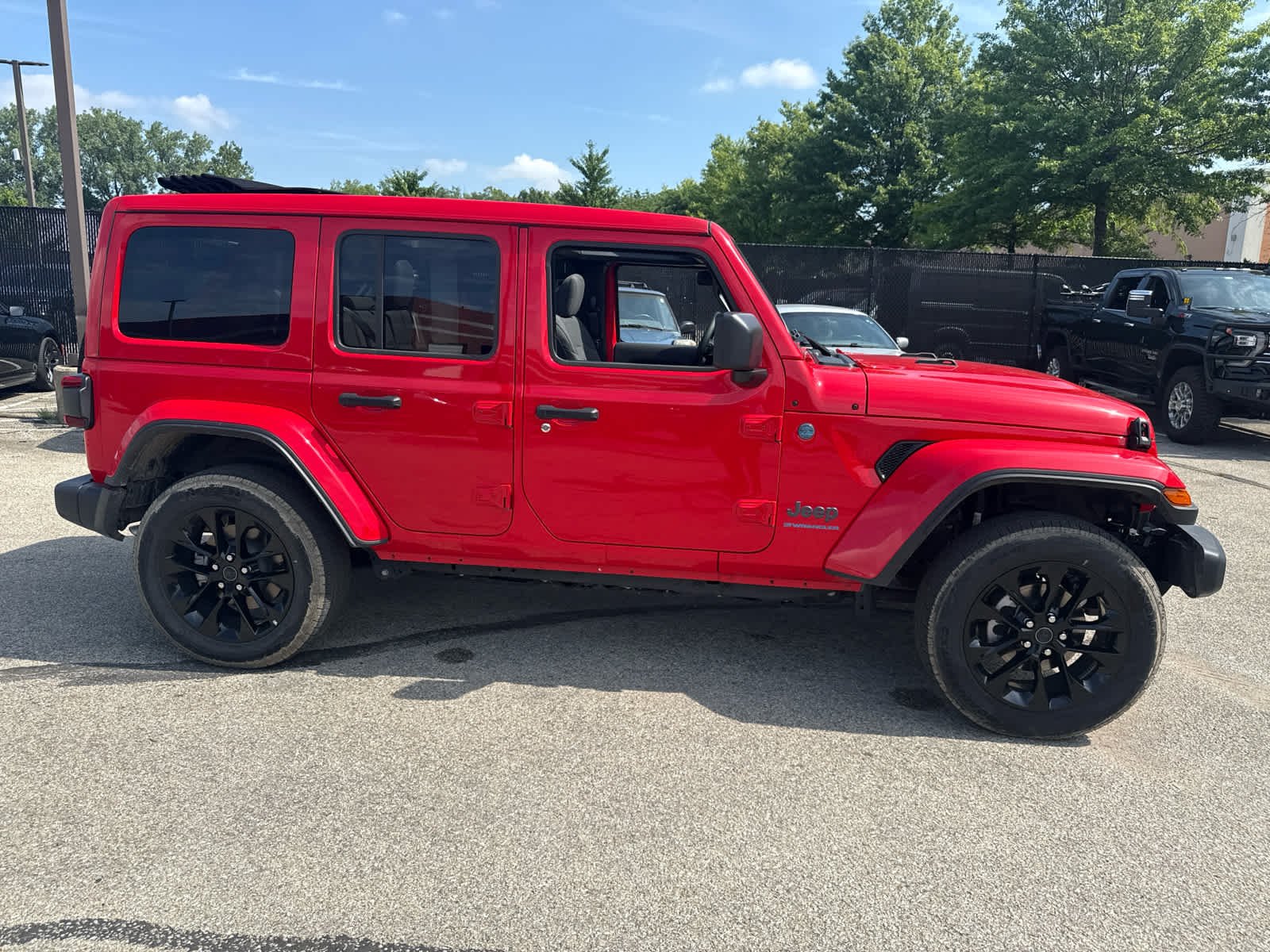 Used 2025 Firecracker Red Clearcoat Jeep Sahara image 2