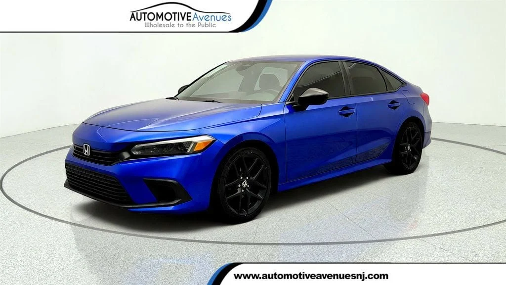 Used 2022 Aegean Blue Metallic Honda Sport CVT image 1