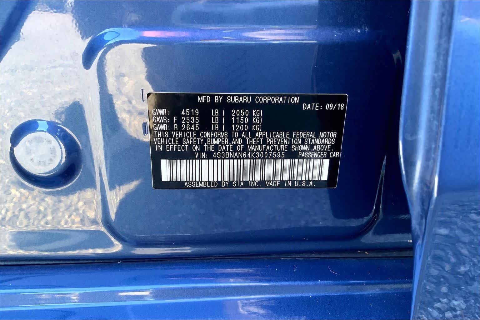 Used 2019 Abyss Blue Pearl Subaru Limited image 29