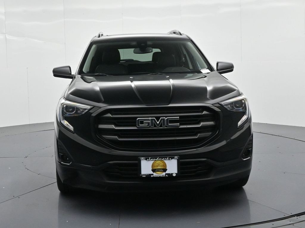 Used 2021 Ebony Twilight Metallic GMC FWD 4dr SLT image 3