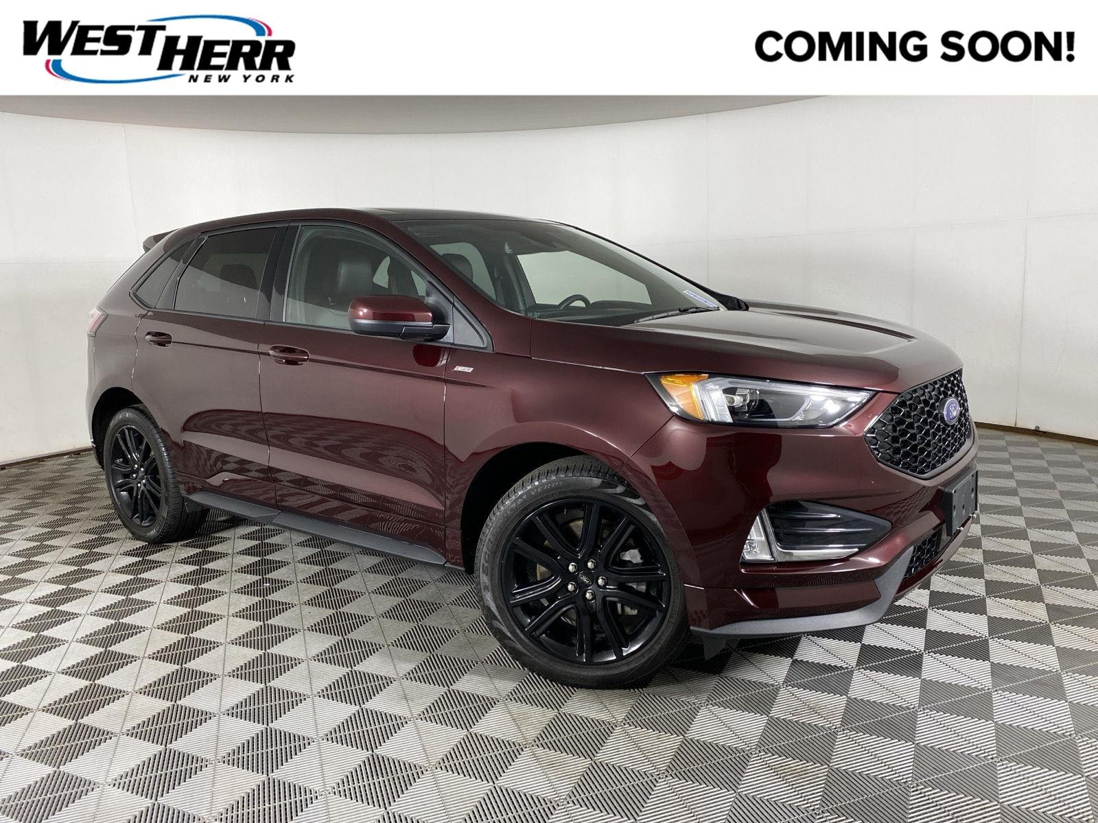 Used 2023 Burgundy Velvet Metallic Tinted Clearcoat Ford ST-Line image 1