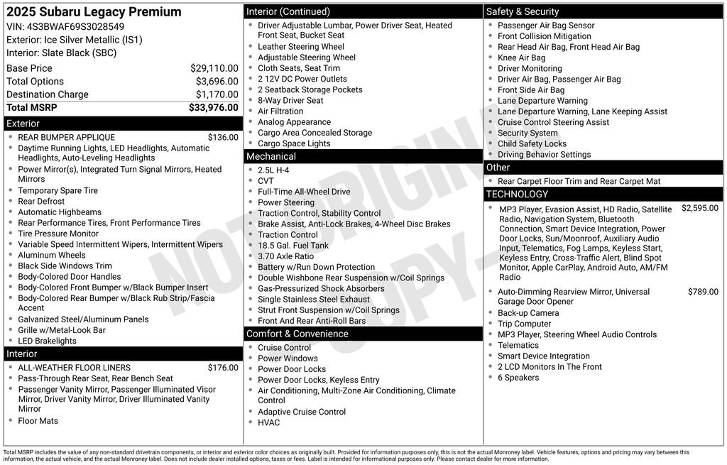 Used 2025 Silver Subaru Premium image 7