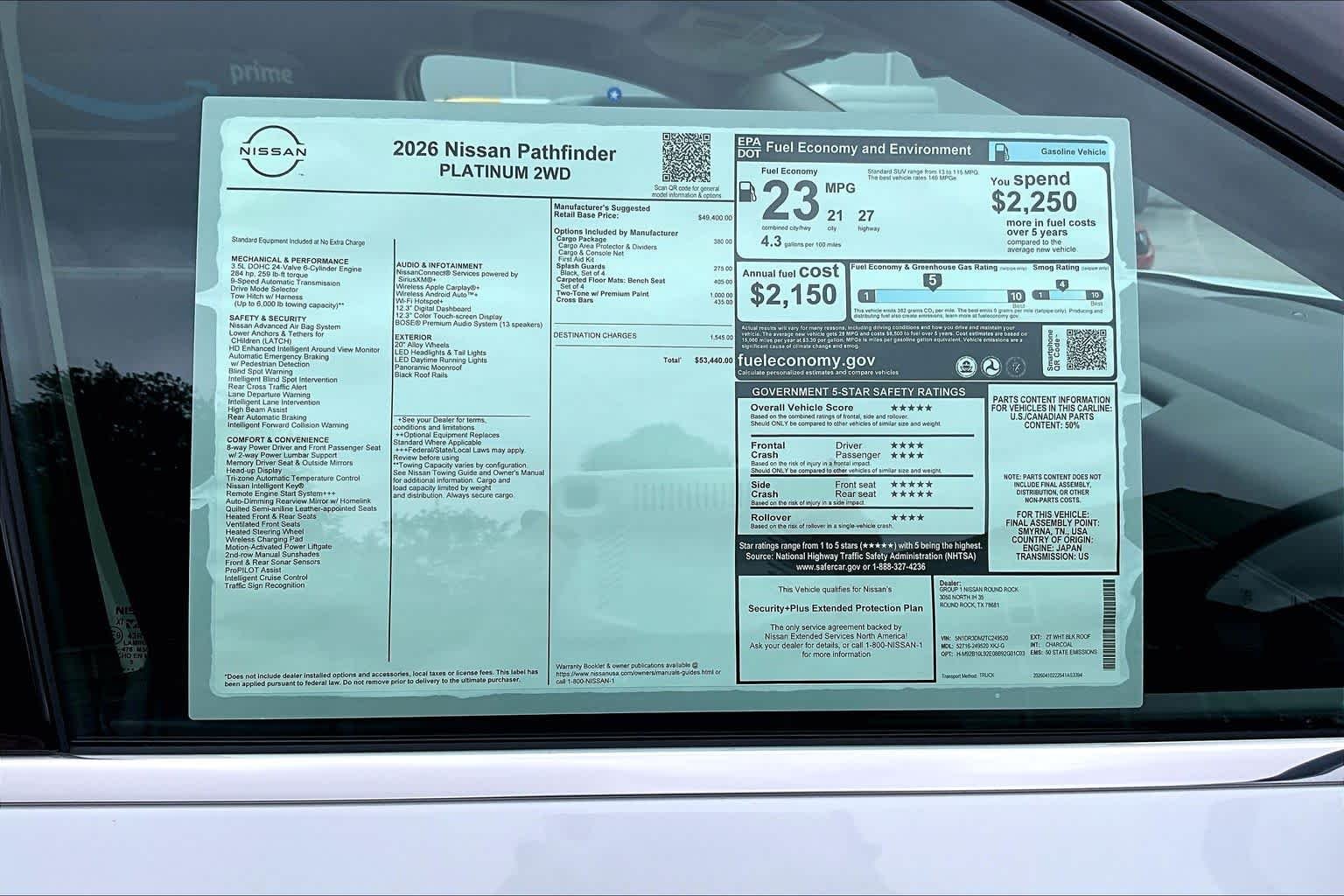 New 2026 Everest White Pearl TriCoat / Super Black Two-tone Nissan Platinum image 19