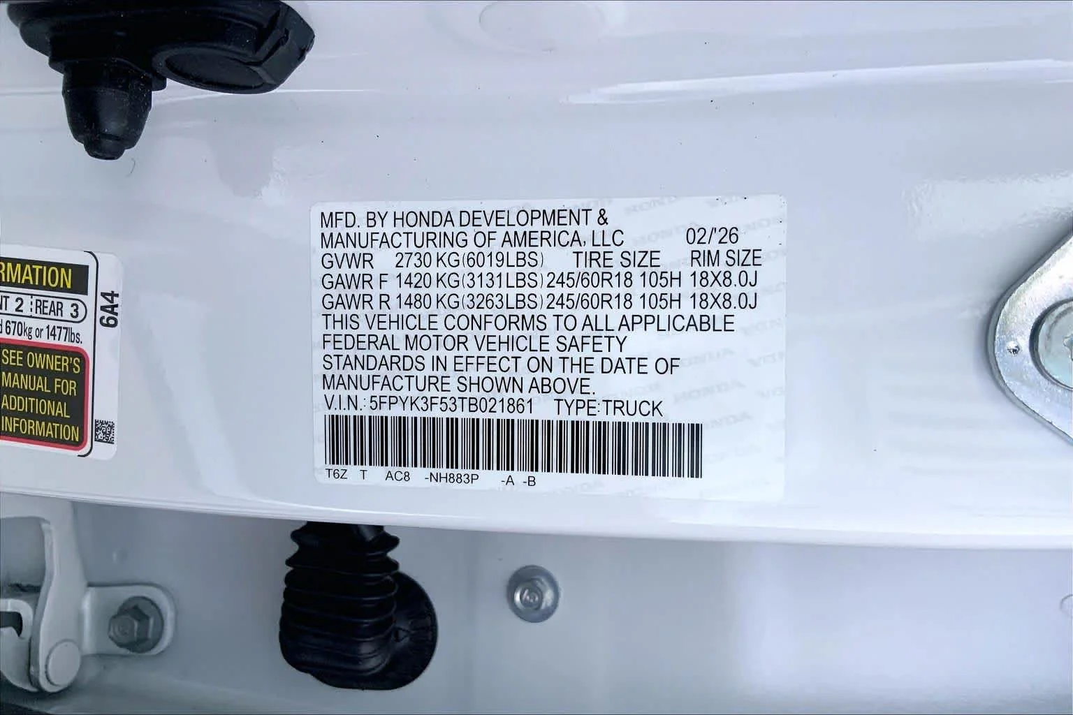 2026 Honda Ridgeline RTL - Photo 20