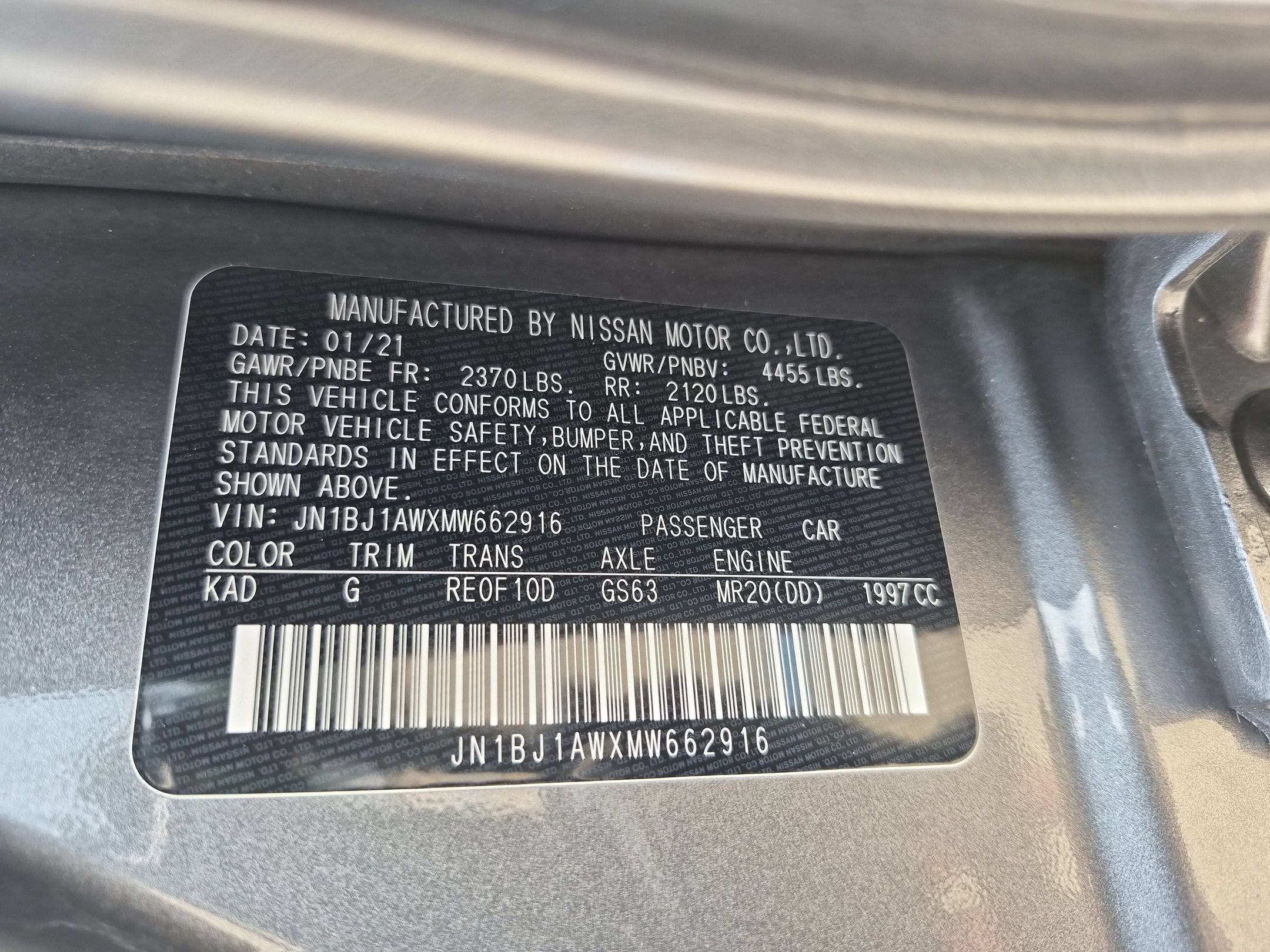 Used 2021 Gun Metallic Nissan S image 31