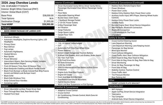 New 2026 Bright White Clearcoat Jeep Laredo image 40