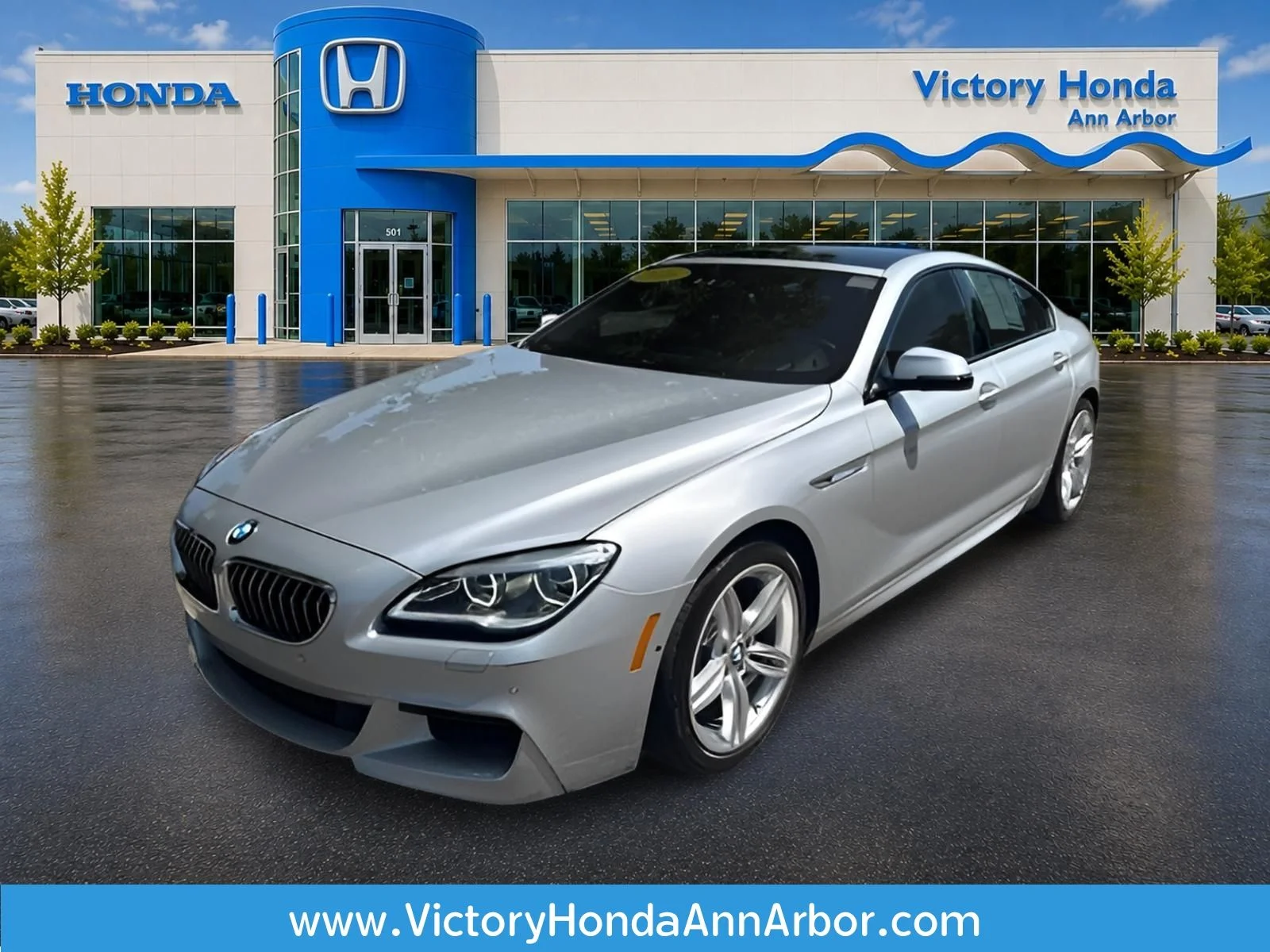 Used 2016 Glacier Silver Metallic BMW 640i xDrive Gran Coupe image 1