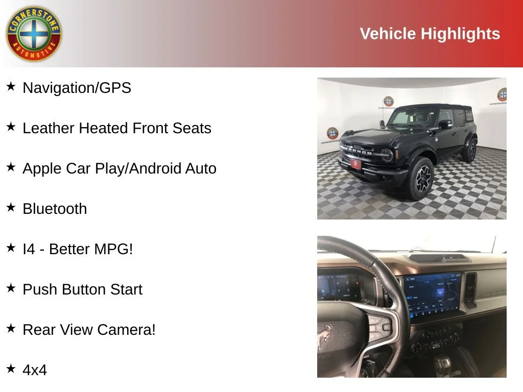 Used 2022 Ford Bronco 4-Door Outer Banks with VIN 1FMDE5BH6NLB72425 for sale in Elk River, Minnesota