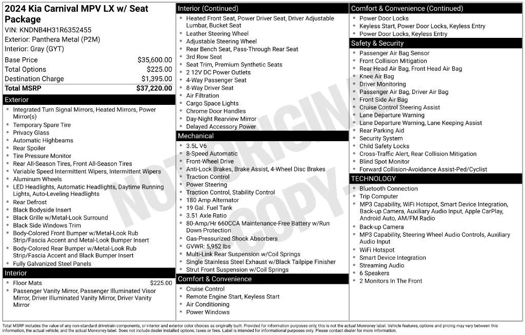 Used 2024 Gray Kia LX image 2