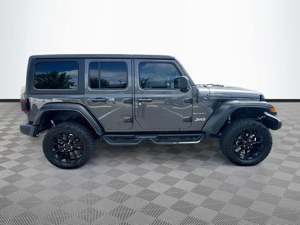 Used 2022 Gray Jeep Unlimited Sahara 4xe image 5