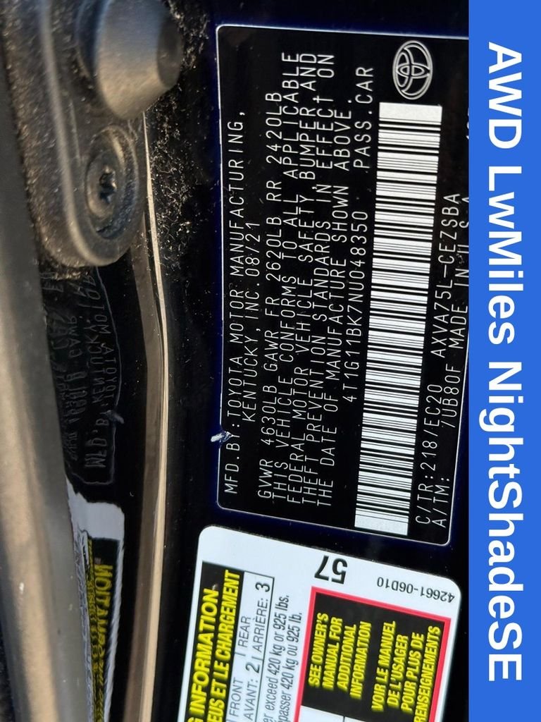 Used 2022 Midnight Black Metallic Toyota SE Nightshade image 31