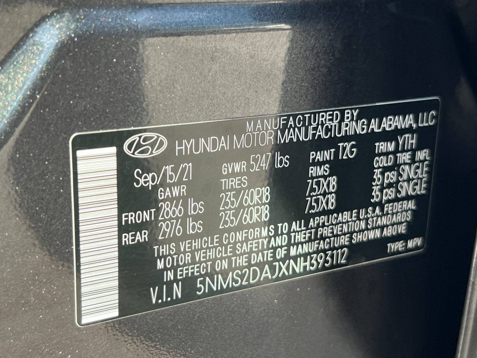 Used 2022 Gray Hyundai SEL image 27