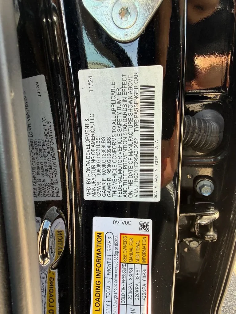 Used 2025 Black Honda LX image 30