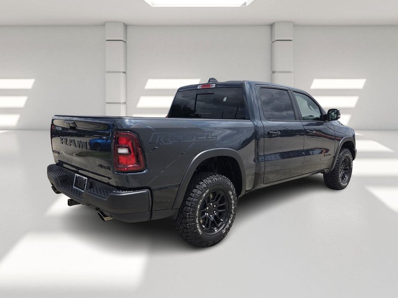 New 2026 Forged Blue Metallic Exterior Paint RAM REBEL 4X4 CREW CAB 5