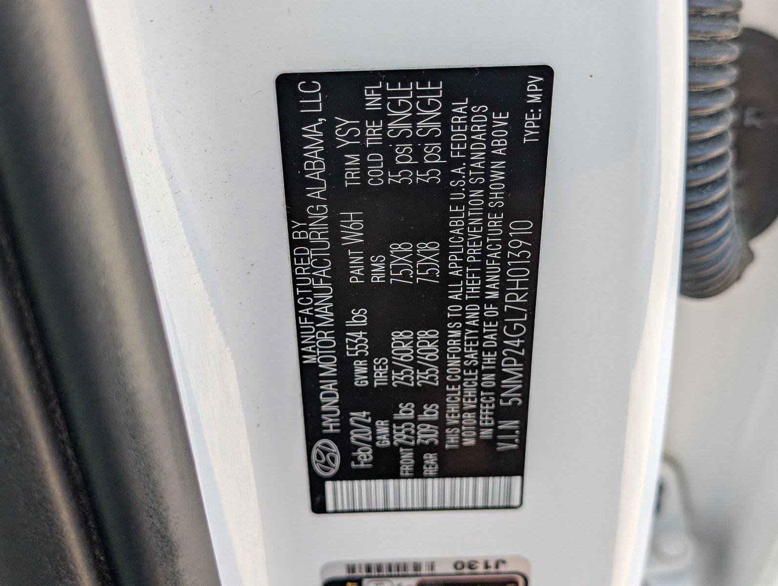 Used 2024 Serenity White Hyundai SEL image 15