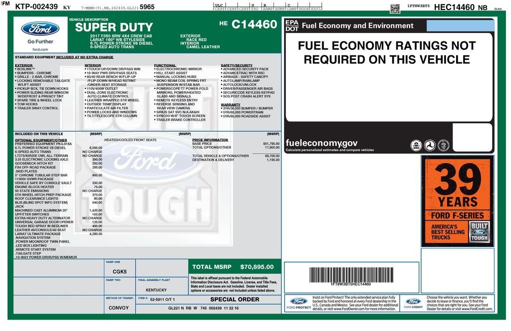 Used 2017 Red Ford Lariat image 11