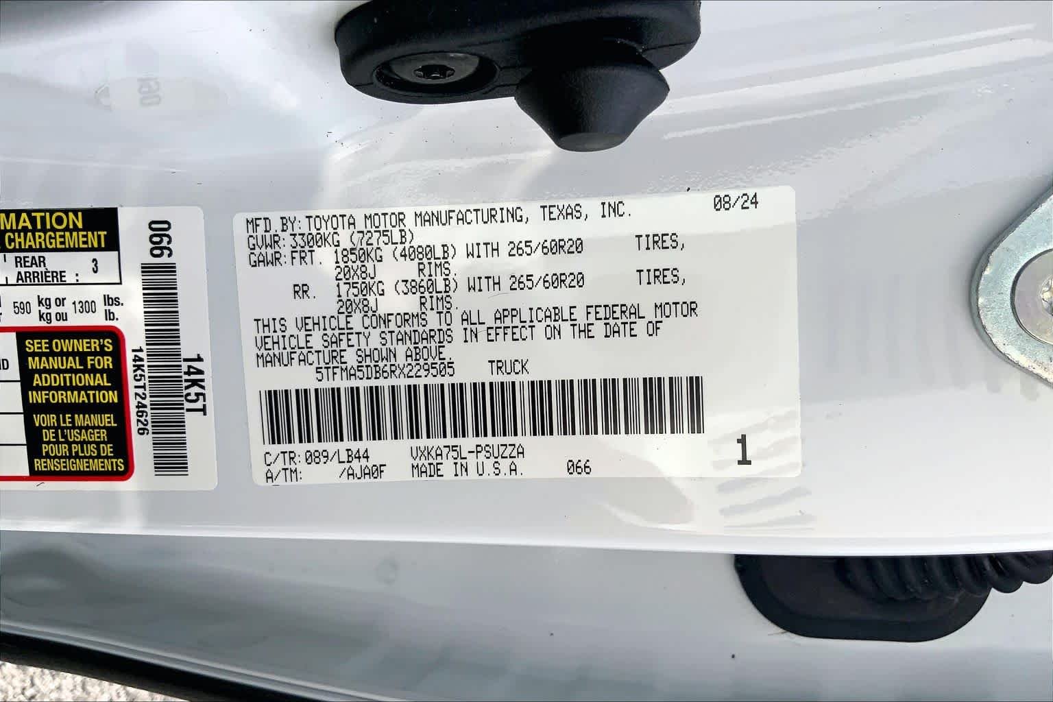 Used 2024 Wind Chill Pearl Toyota 1794 Edition image 36