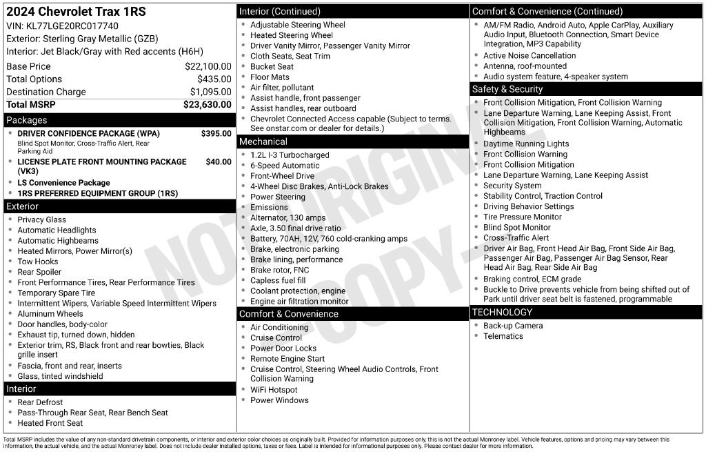 Used 2024 Gray Chevrolet 1RS image 32