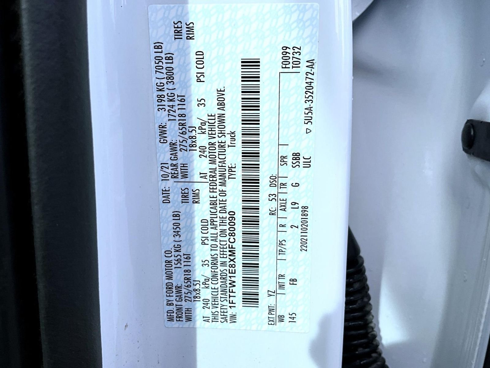 Used 2021 White Ford XLT image 26