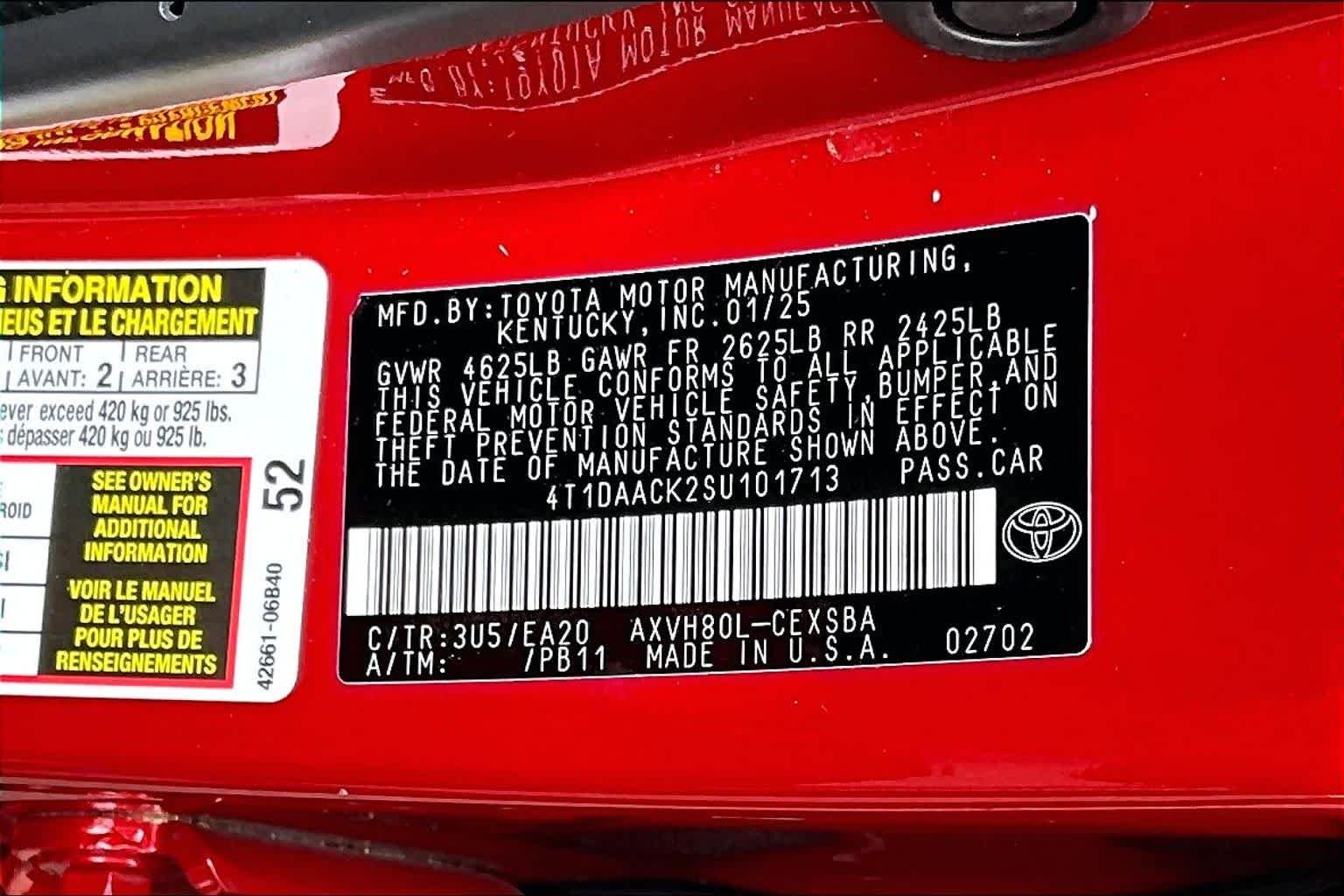 Used 2025 Supersonic Red Toyota SE image 33