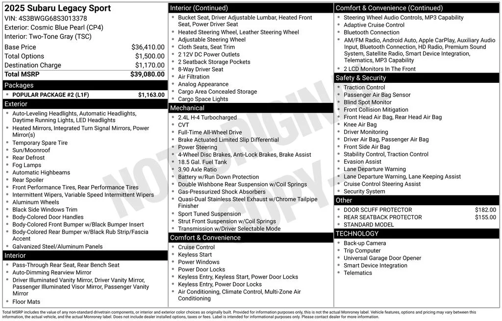 Certified Used 2025 Blue Subaru Sport image 8