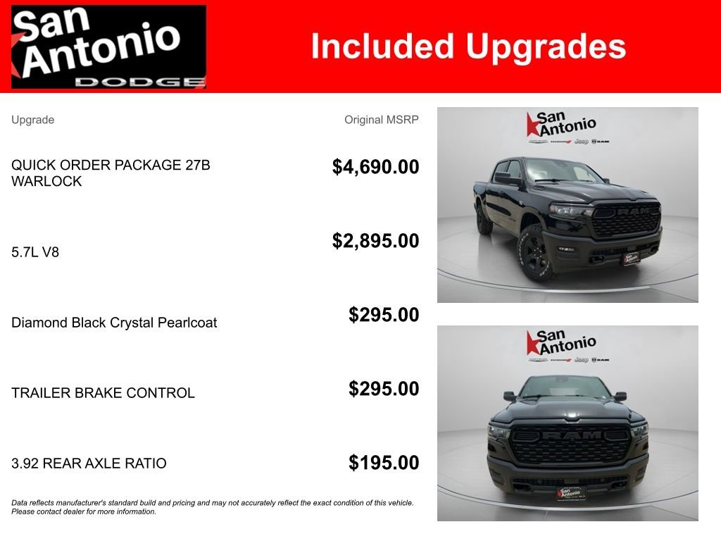 New 2026 Diamond Black Crystal Pearl-Coat Exterior Paint RAM Warlock image 6