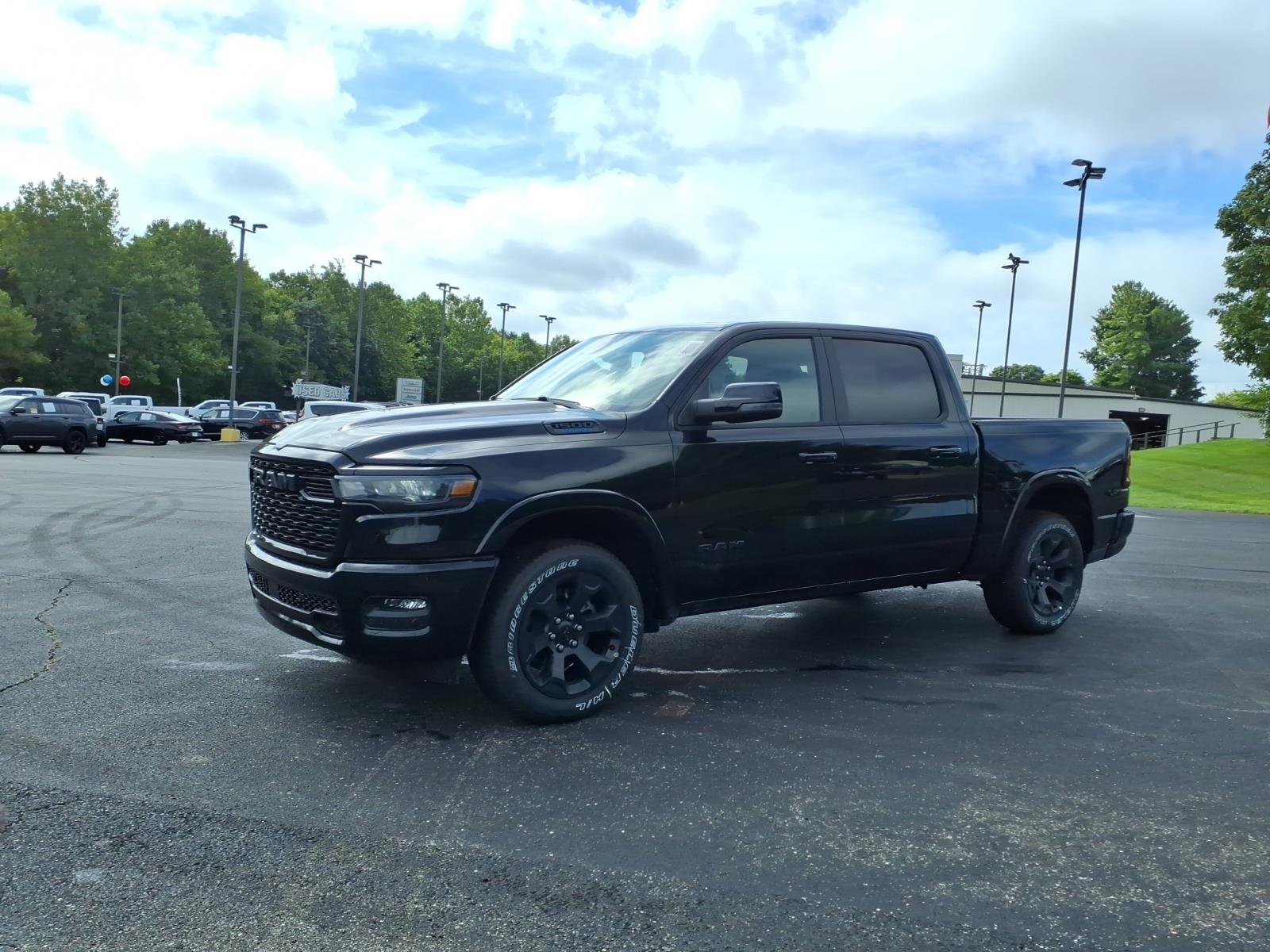 New 2026 Diamond Black Crystal Pearl-Coat Exterior Paint RAM Big Horn Crew Cab 4x4 5