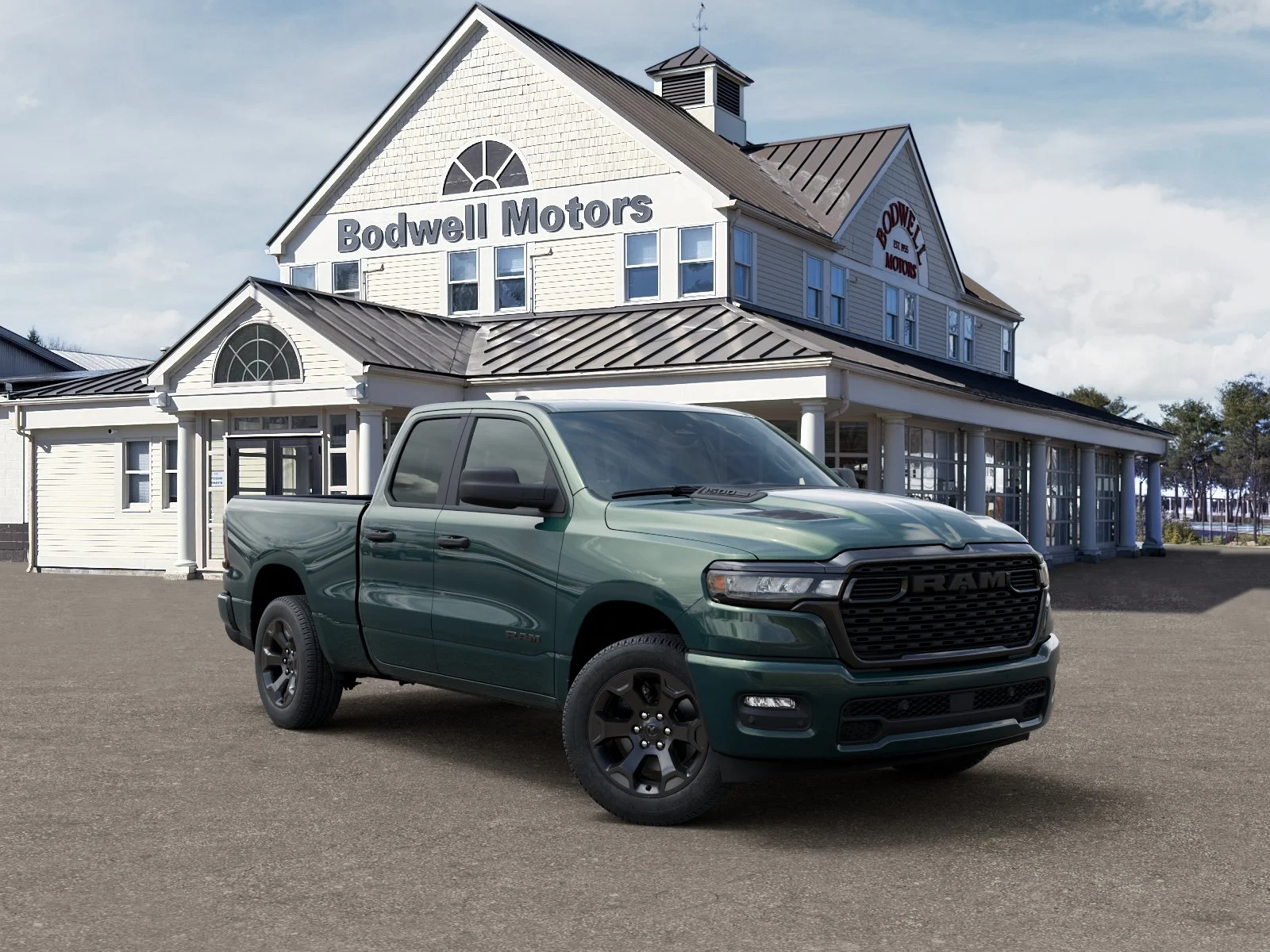 New 2026 Serrano Green Metallic RAM Express Quad Cab 4x4 6