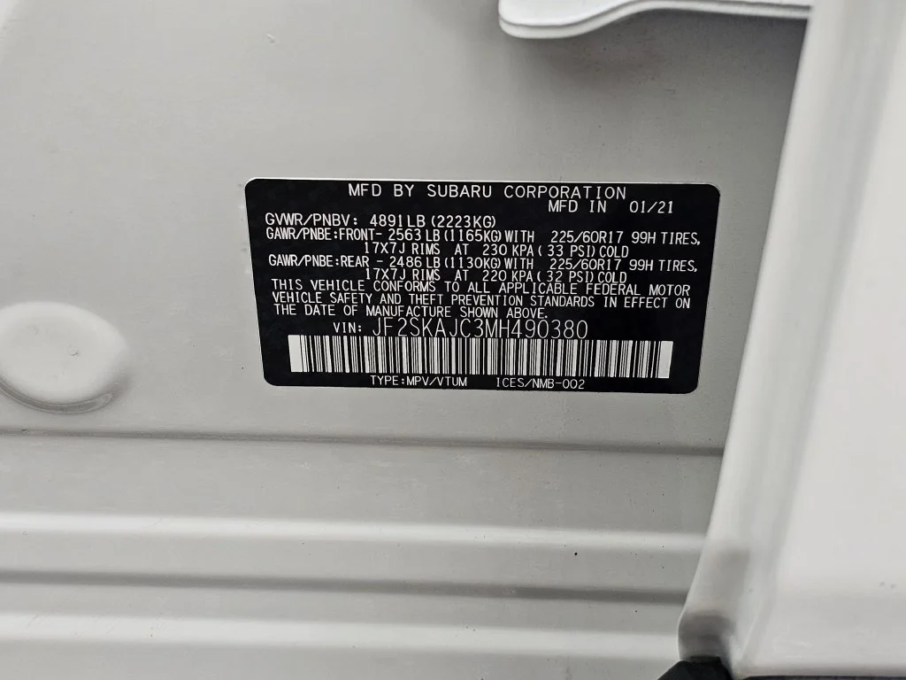 Certified Used 2021 White Subaru Premium image 34