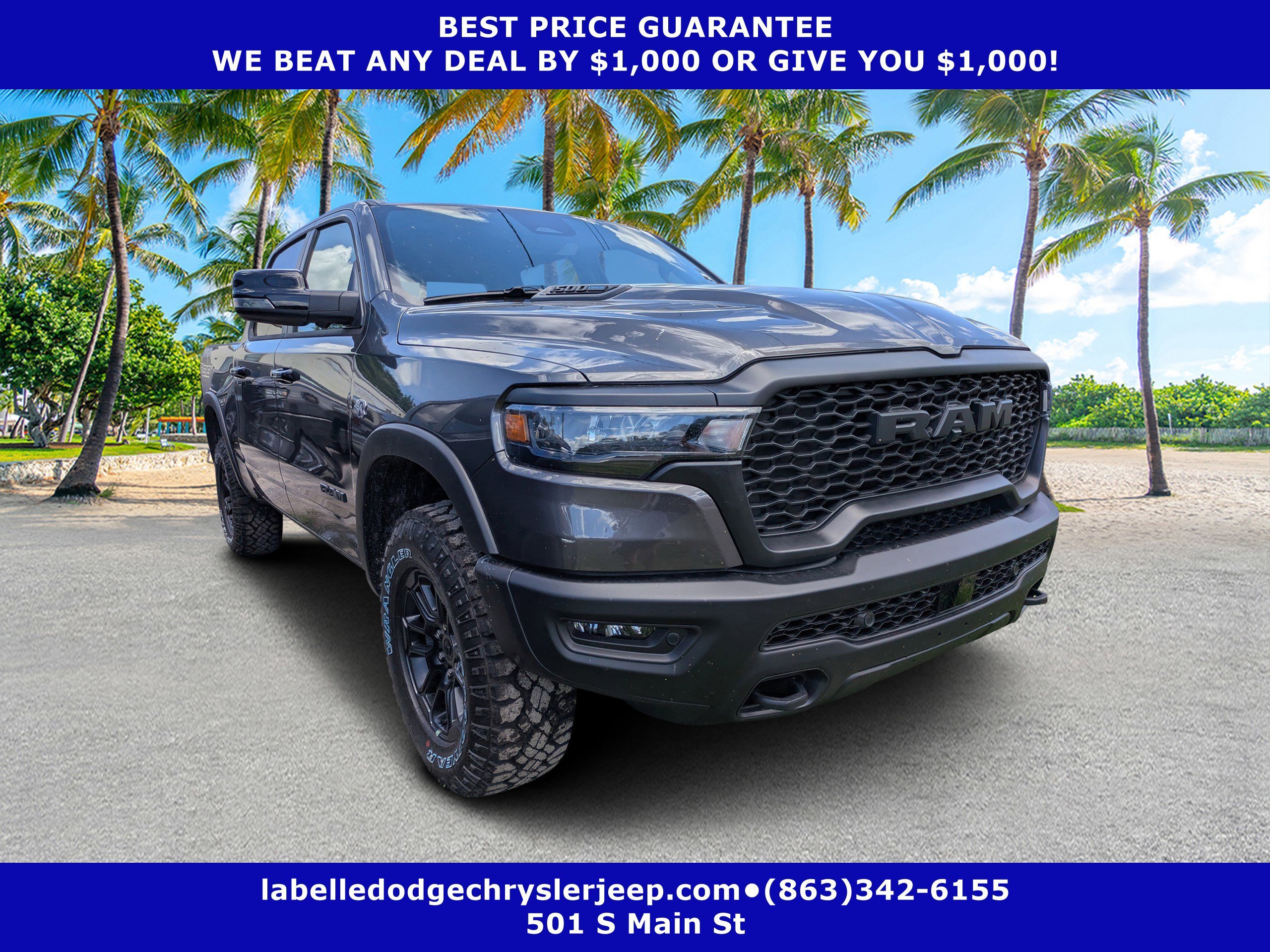 New 2026 Granite Crystal Metallic Clear-Coat Exterior Paint RAM Rebel image 1