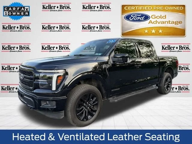 Certified Used 2025 Black Ford Lariat 5.5ft Bed image 3