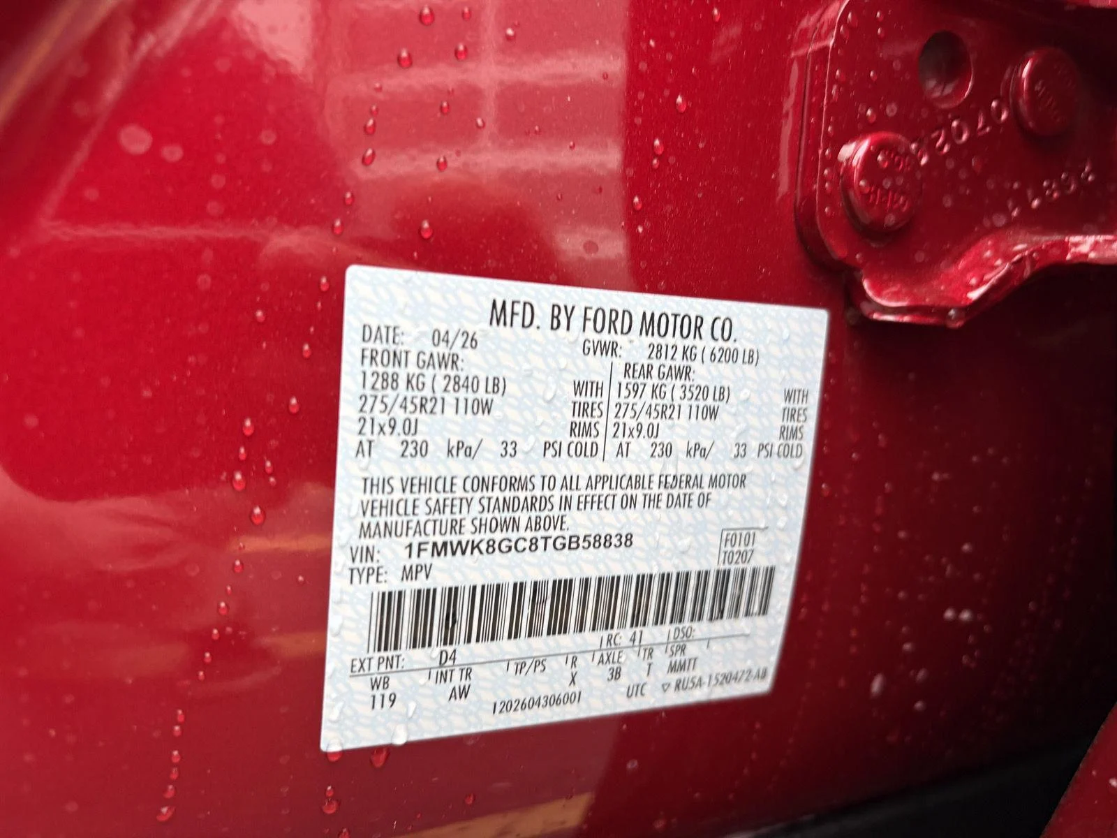 New 2026 Rapid Red Metallic Tinted Clearcoat Ford ST image 17