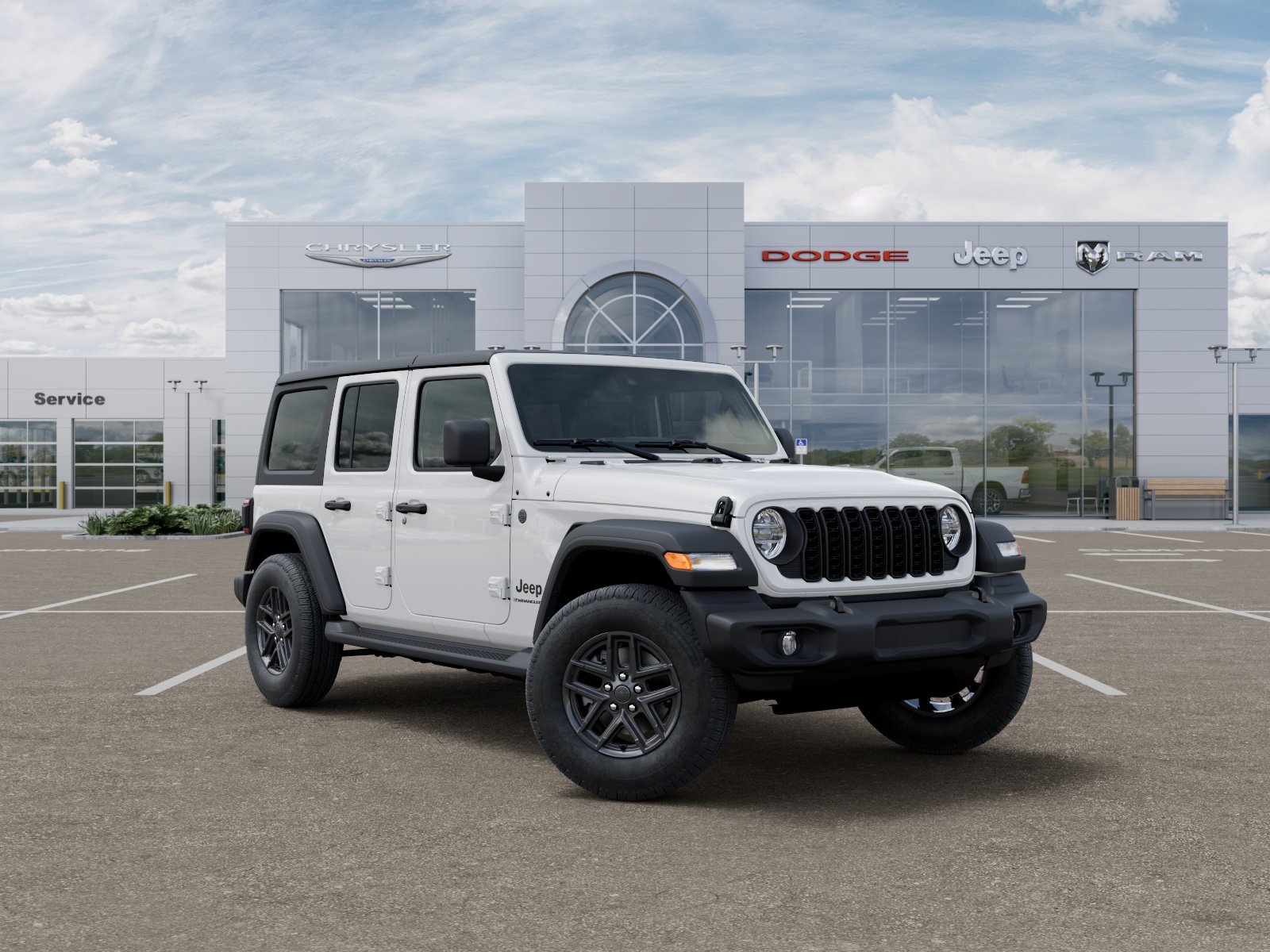 New 2026 Bright White Clear-Coat Exterior Paint Jeep Sport S image 31