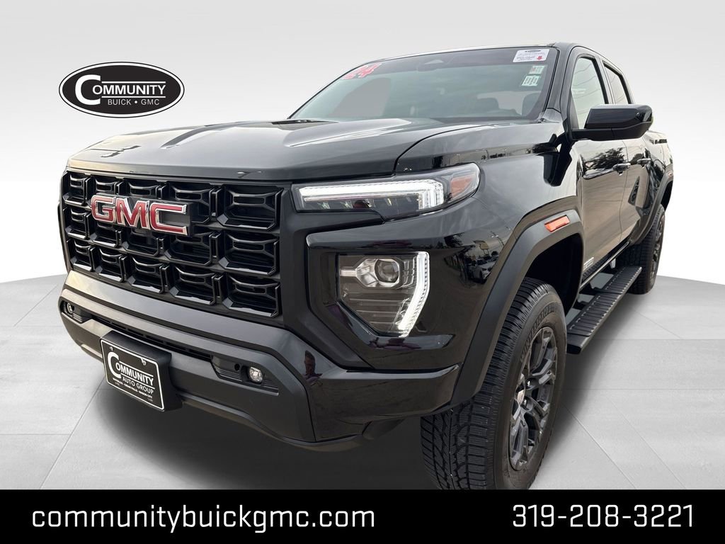 Onyx Black 2024 GMC Canyon Elevation Crew Cab 4WD Pickup Truck Four-Wheel Drive