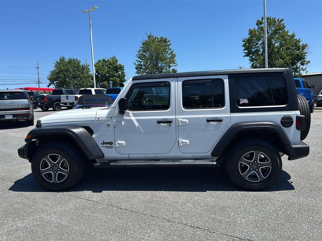 Used 2021 Bright White Clearcoat Jeep Unlimited Sport S image 2