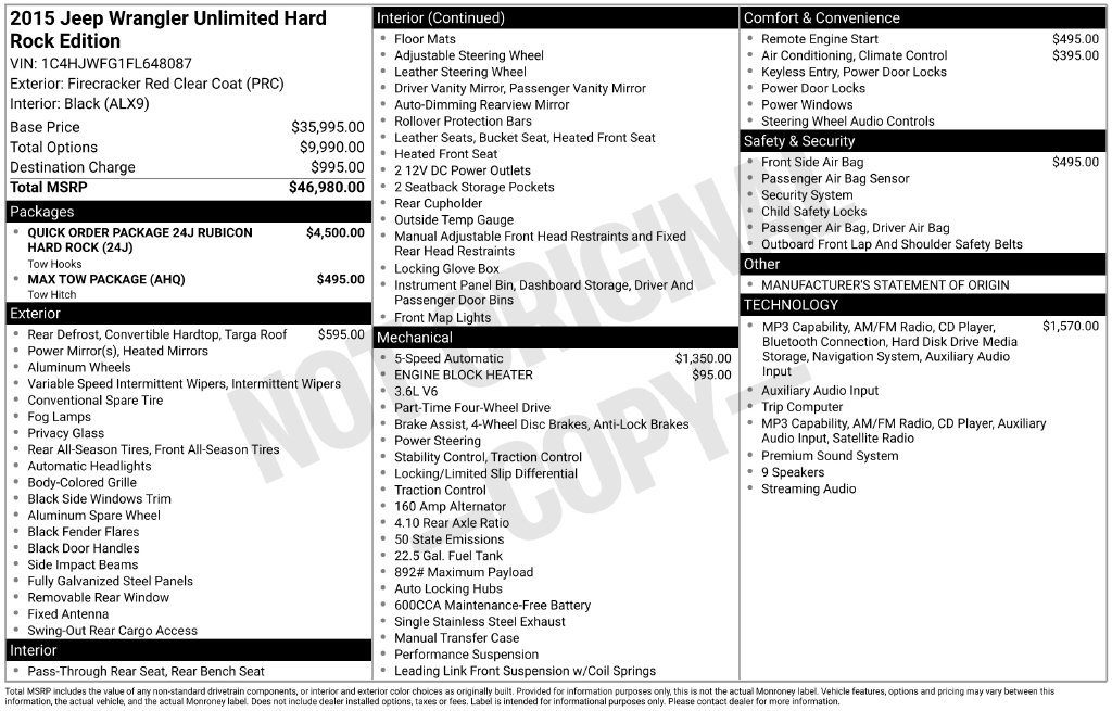Used 2015 Red Jeep Unlimited Rubicon image 8