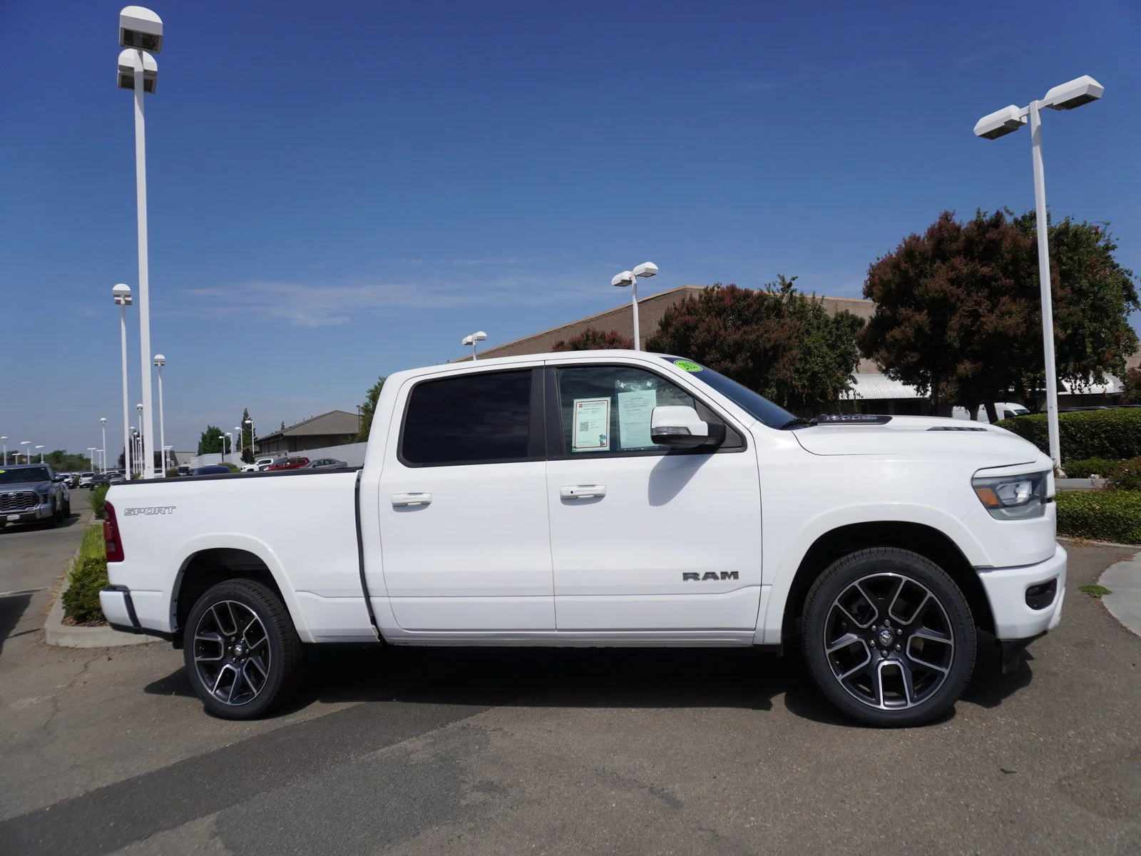 Used 2021 Bright White Clearcoat Ram Laramie image 4