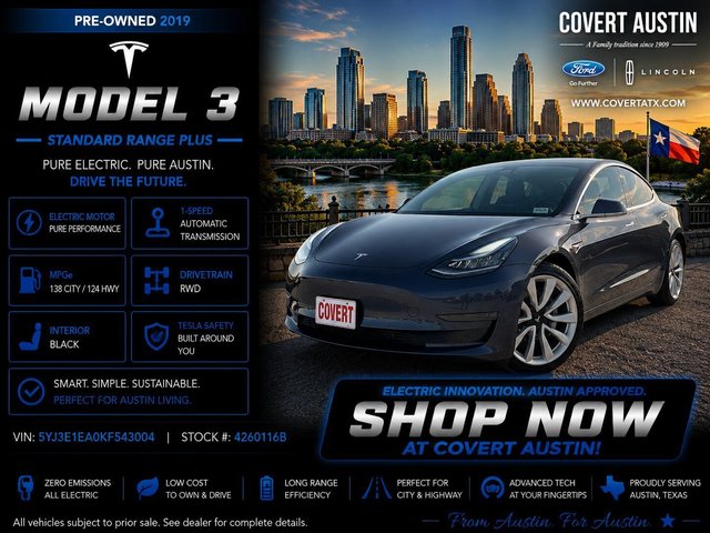 2019 Tesla Model 3 Standard Range Plus