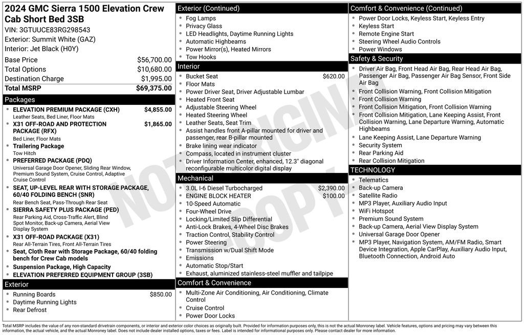 Used 2024 White GMC Elevation image 19