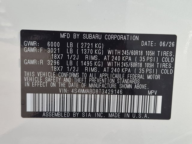 New 2026 CRYSTAL WHITE PEARL Subaru Premium 7-Passenger image 15