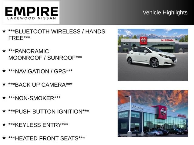 Used 2019 Nissan Leaf SV with VIN 1N4AZ1CP4KC301337 for sale in Lakewood, CO