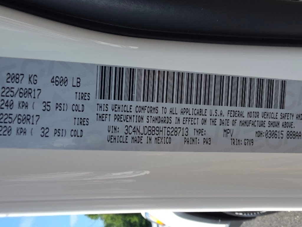 Used 2017 White Clear Coat Jeep Latitude image 34