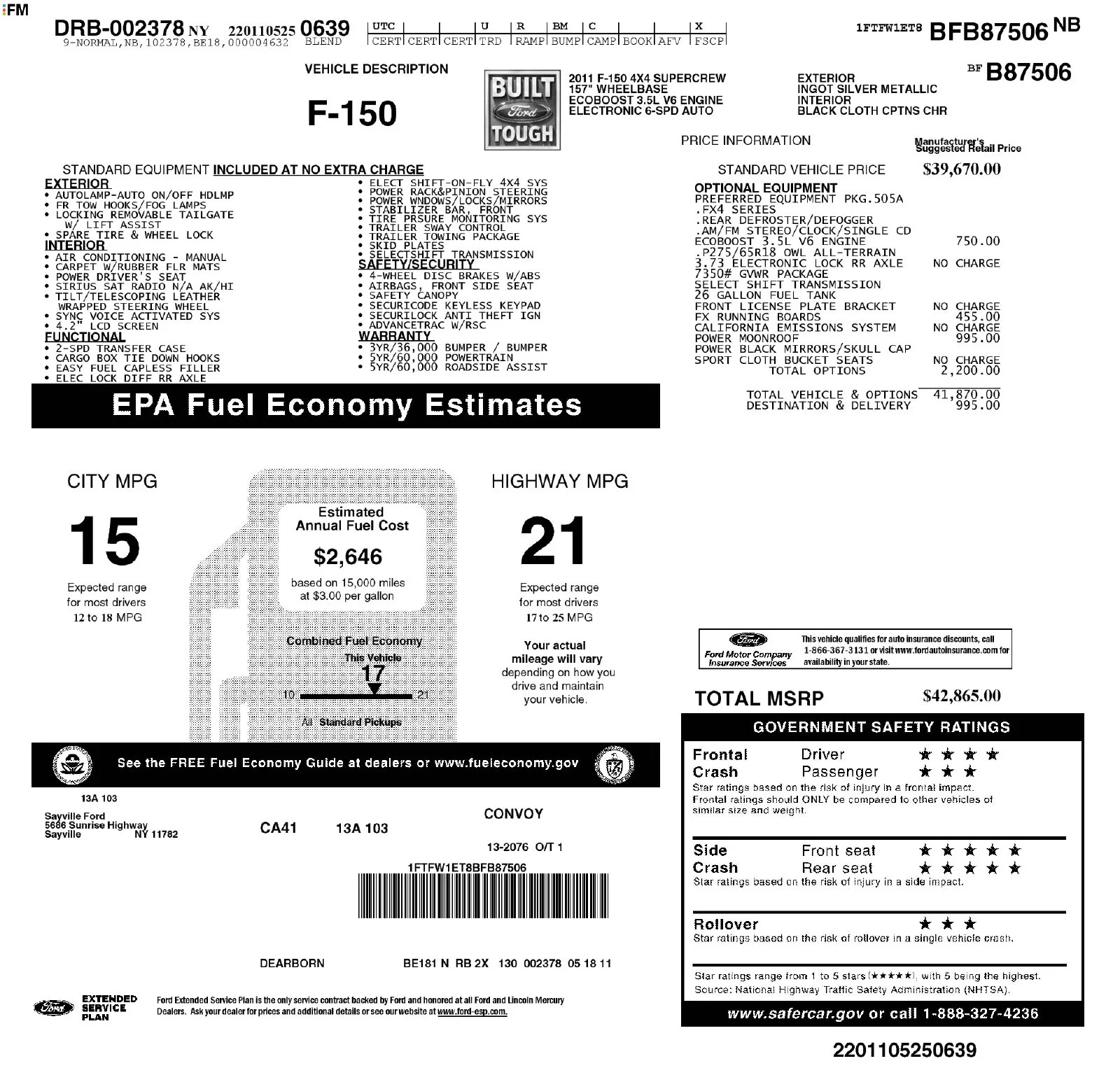 Used 2011 Silver Ford FX4 image 7