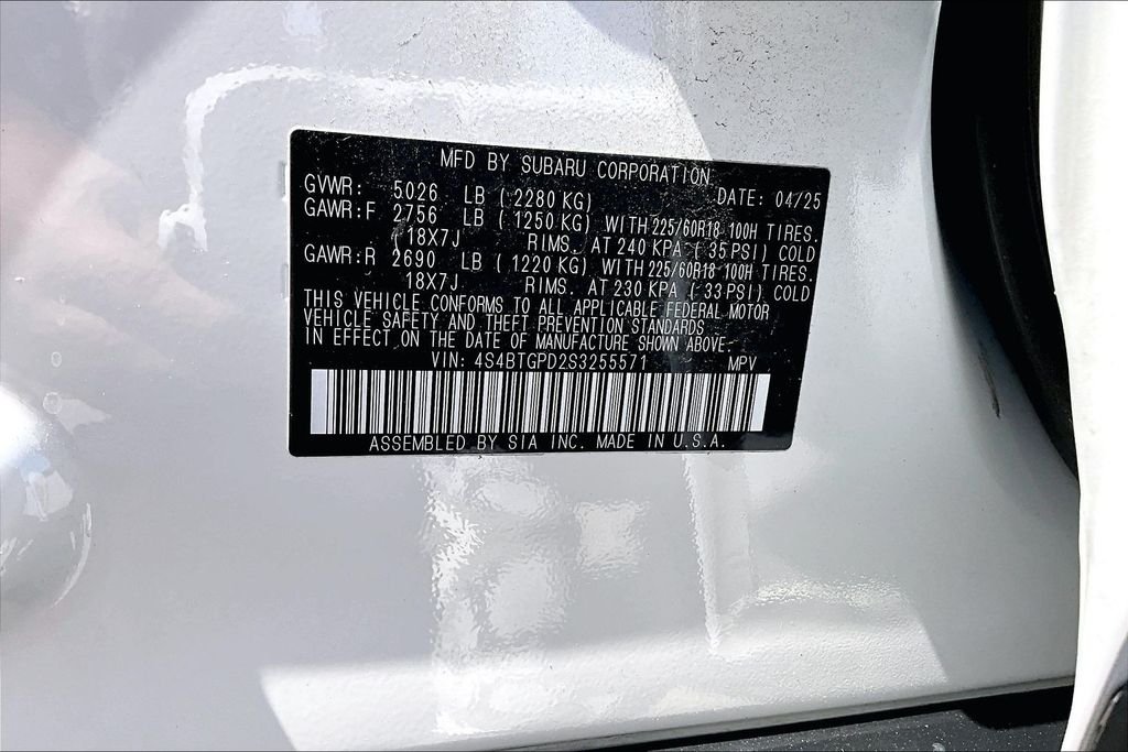Used 2025 White Subaru Touring XT image 34