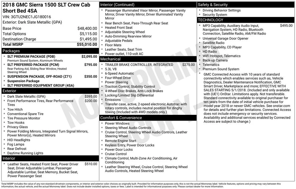 Used 2018 Gray GMC SLT image 34