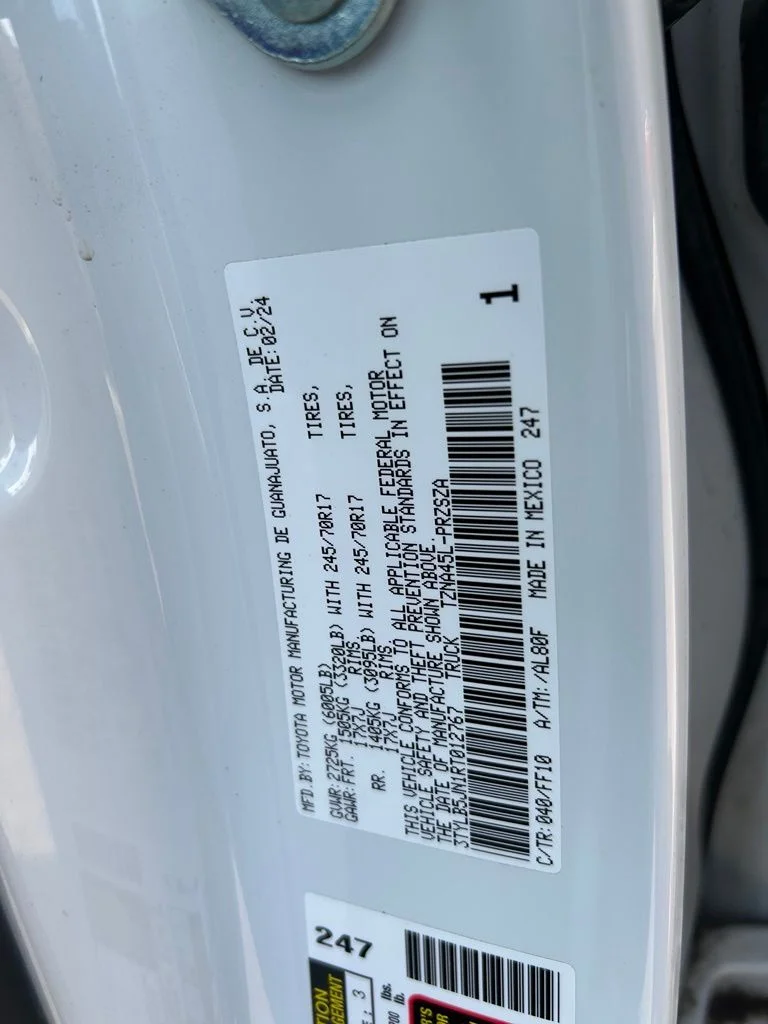 Used 2024 White Toyota SR5 image 9