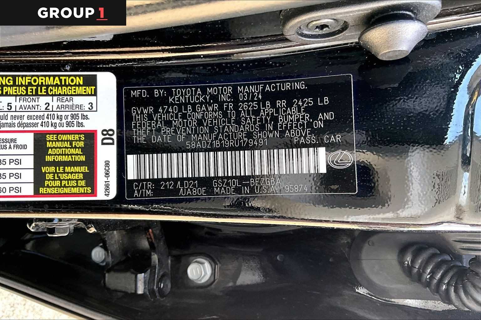 Certified Used 2024 OBSIDIAN Lexus  image 34