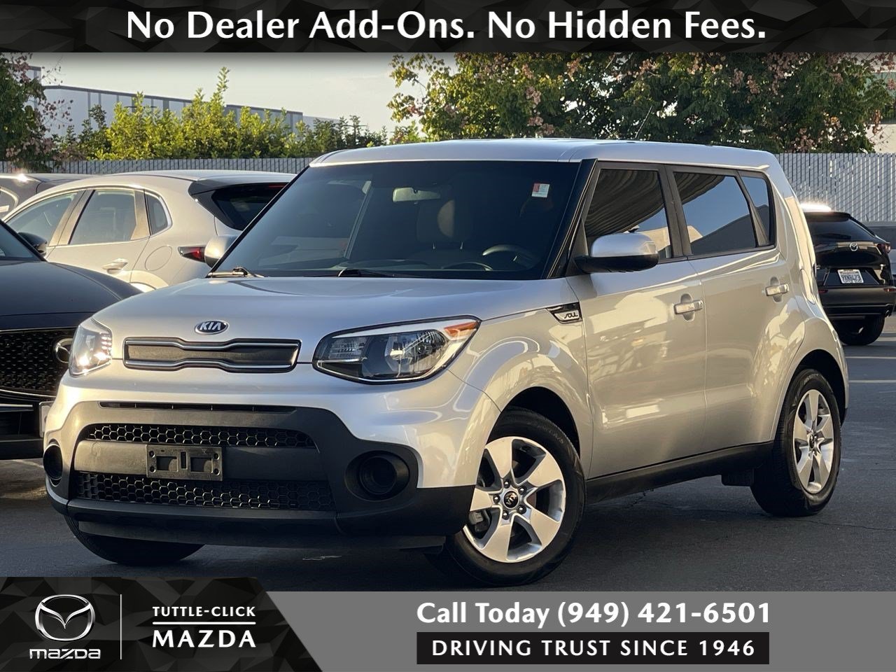 Used 2019 Bright Silver Kia Base image 1