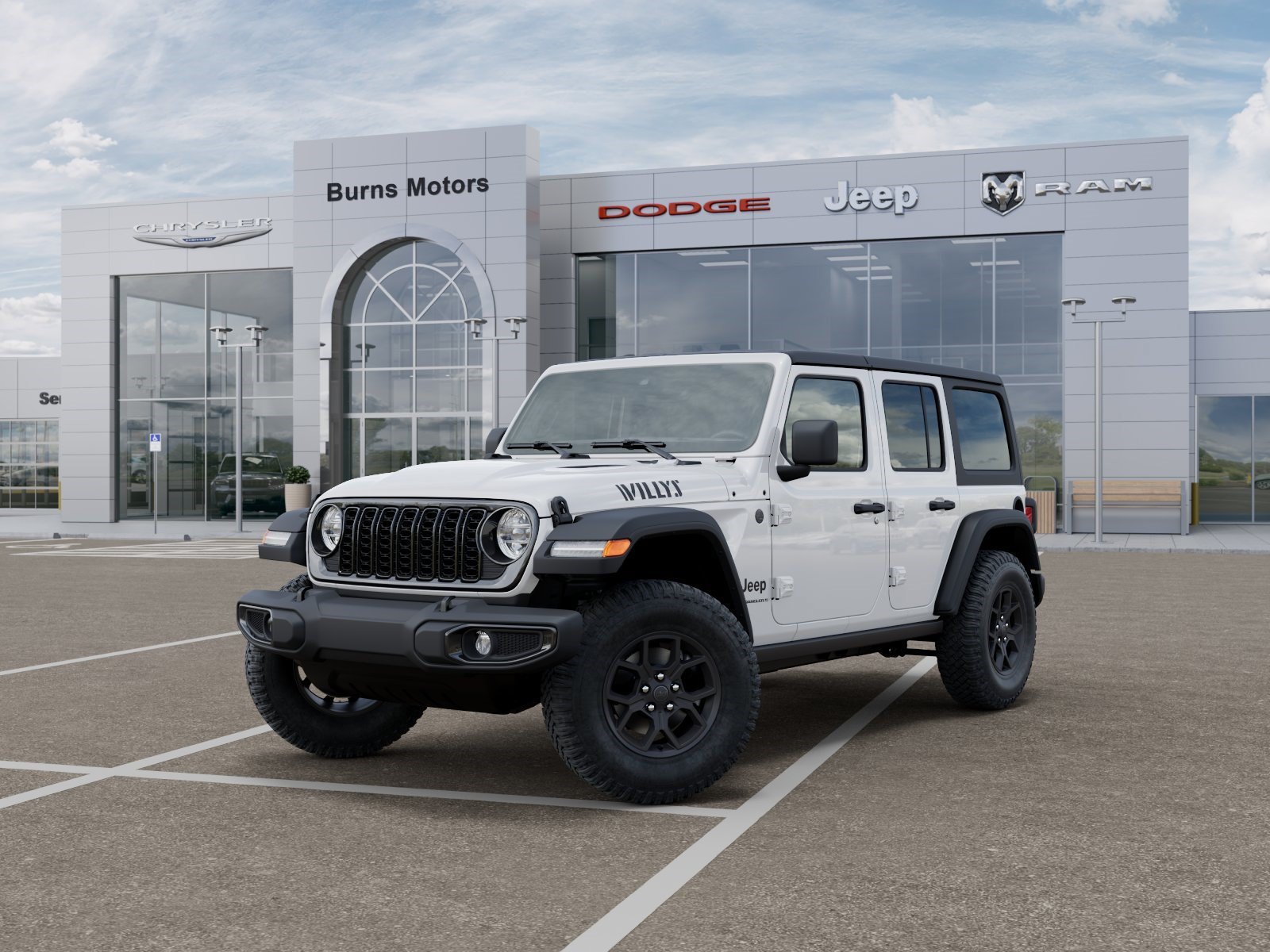 New 2027 Bright White Clear-Coat Exterior Paint Jeep Willys 4-Door image 1